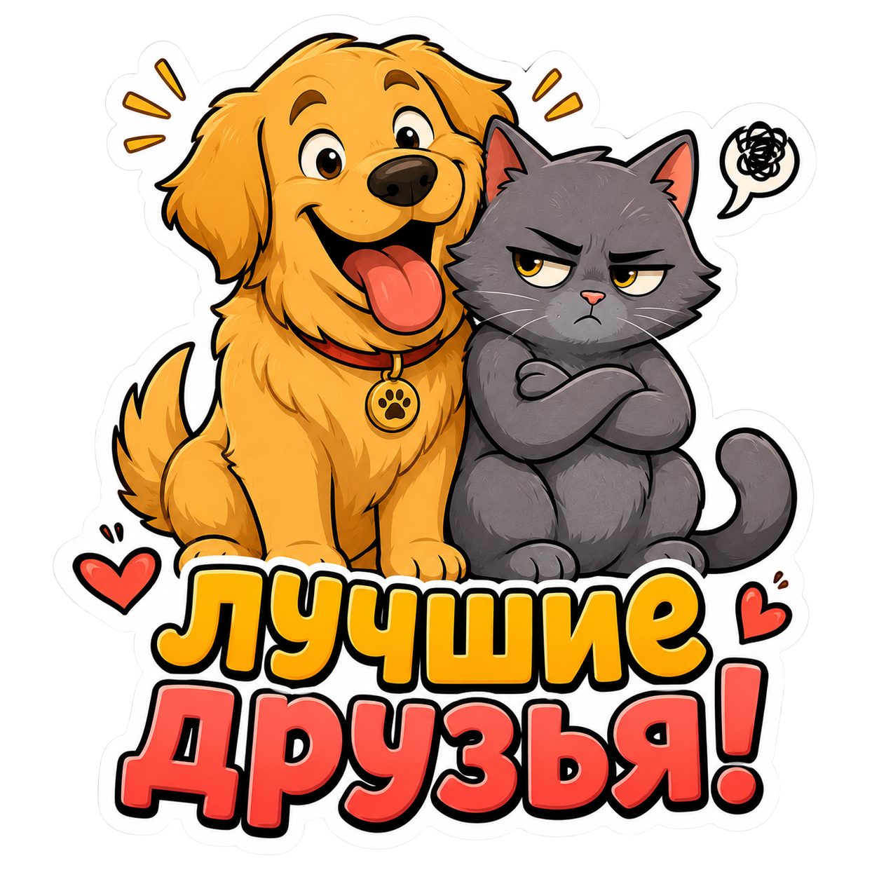 Стикер лучшие друзья для MAX